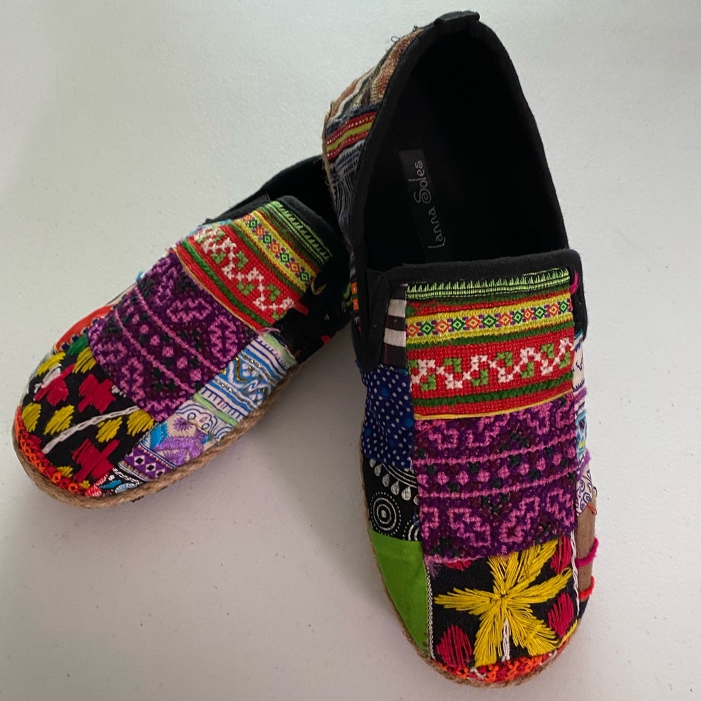 Lanna Soles Colorful Patchwork Flats
